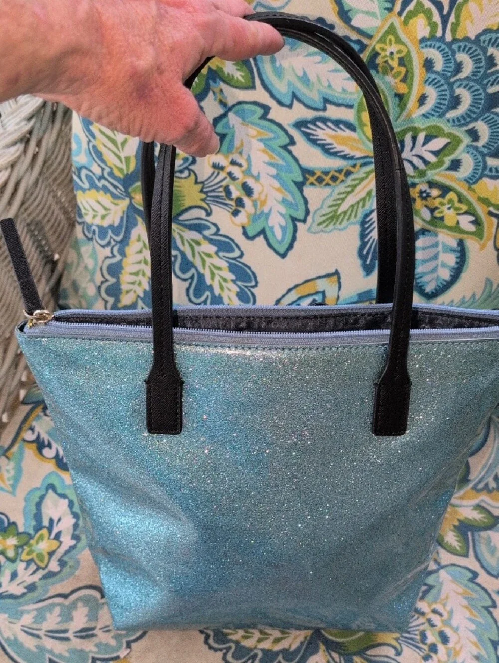 kate spade Mavis Street Jetalyn In Cinderella Blue with black trim - Picture 4 of 10